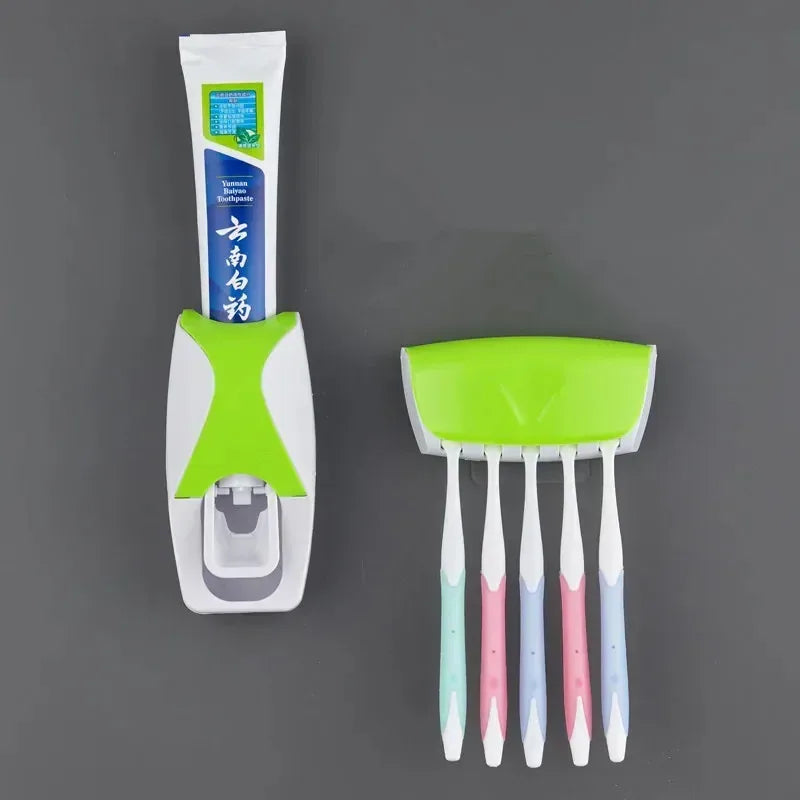 Wall-Mounted Automatic Toothpaste Dispenser Set