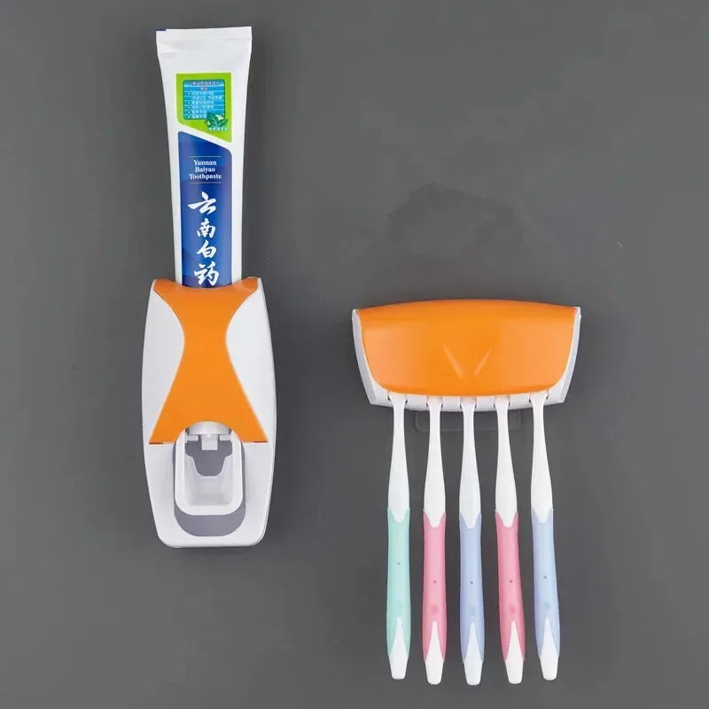 Wall-Mounted Automatic Toothpaste Dispenser Set