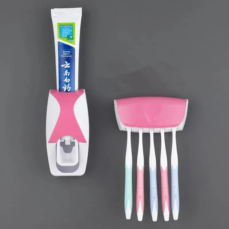 Wall-Mounted Automatic Toothpaste Dispenser Set