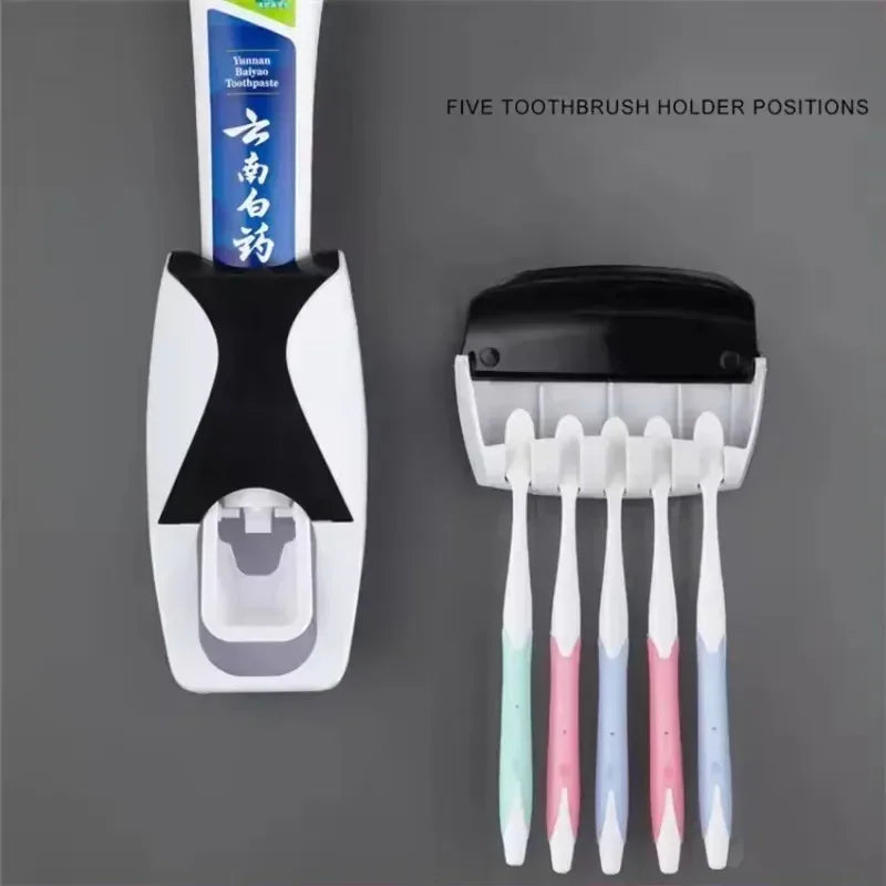 Wall-Mounted Automatic Toothpaste Dispenser Set